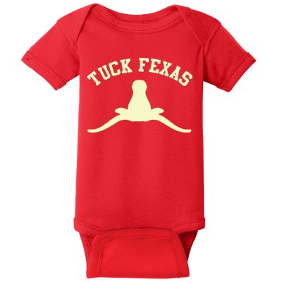 Tuck Fexas Horns Down Texas Baby Bodysuit