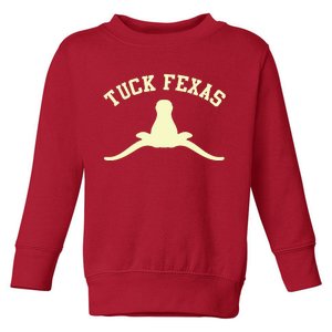 Tuck Fexas Horns Down Texas Toddler Sweatshirt