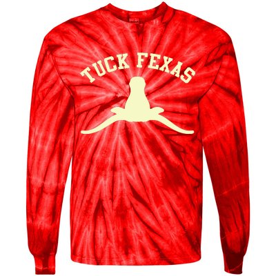 Tuck Fexas Horns Down Texas Tie-Dye Long Sleeve Shirt