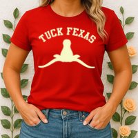 Tuck Fexas Horns Down Texas Womens T-Shirt