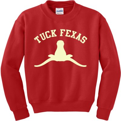 Tuck Fexas Horns Down Texas Kids Sweatshirt