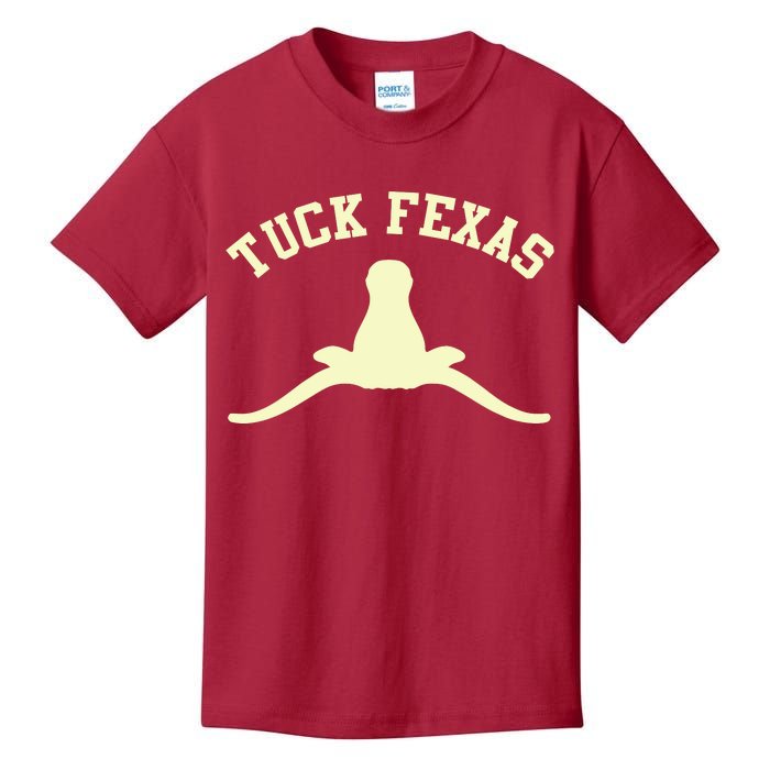 Tuck Fexas Horns Down Texas Kids T-Shirt