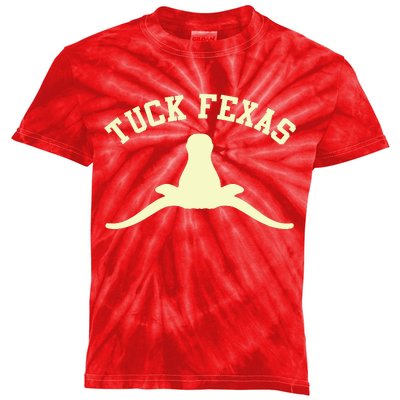 Tuck Fexas Horns Down Texas Kids Tie-Dye T-Shirt