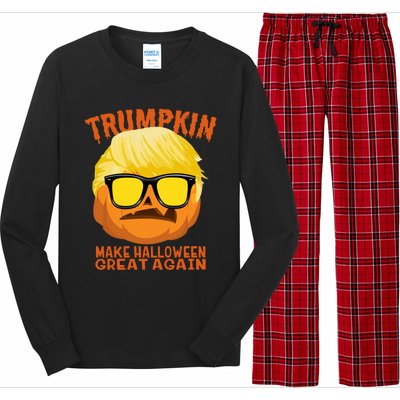 Trumpkin Funny Halloween Make Halloween Great Again Gift Long Sleeve Pajama Set