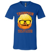 Trumpkin Funny Halloween Make Halloween Great Again Gift V-Neck T-Shirt