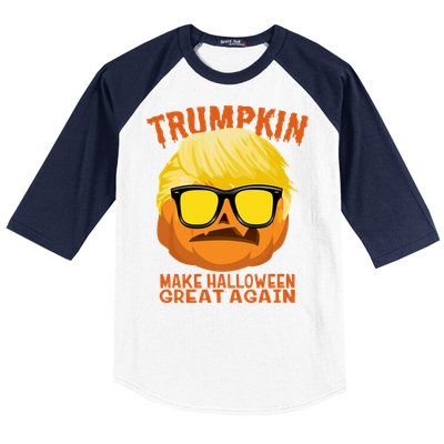 Trumpkin Funny Halloween Make Halloween Great Again Gift Baseball Sleeve Shirt