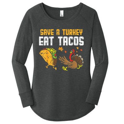 Turkey Fiesta Hilarious Thanksgiving Day Celebration Women's Perfect Tri Tunic Long Sleeve Shirt