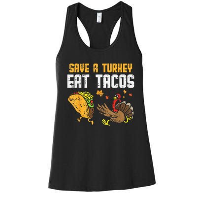 Turkey Fiesta Hilarious Thanksgiving Day Celebration Women's Racerback Tank