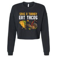 Turkey Fiesta Hilarious Thanksgiving Day Celebration Cropped Pullover Crew