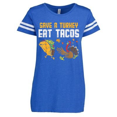 Turkey Fiesta Hilarious Thanksgiving Day Celebration Enza Ladies Jersey Football T-Shirt