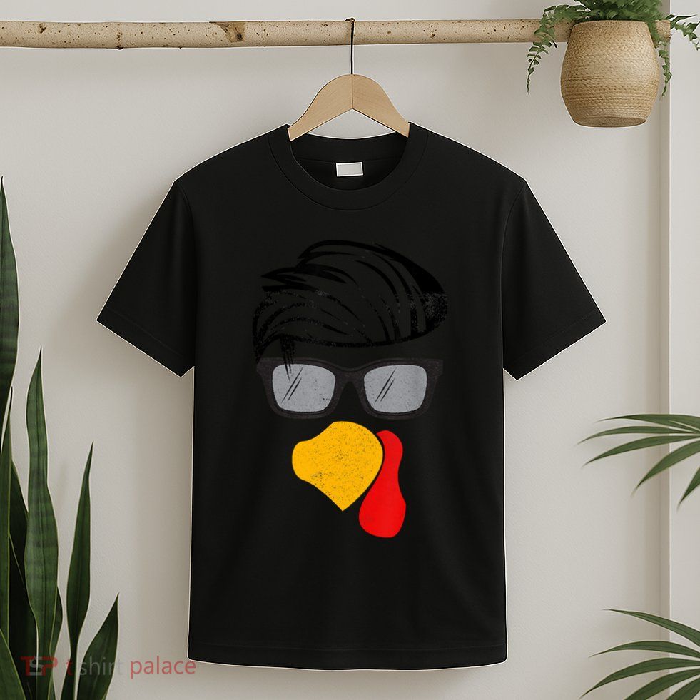 Thanksgiving Funny Handsom Turkey Face, Sunglass For Thanksgiving Party T-Shirt