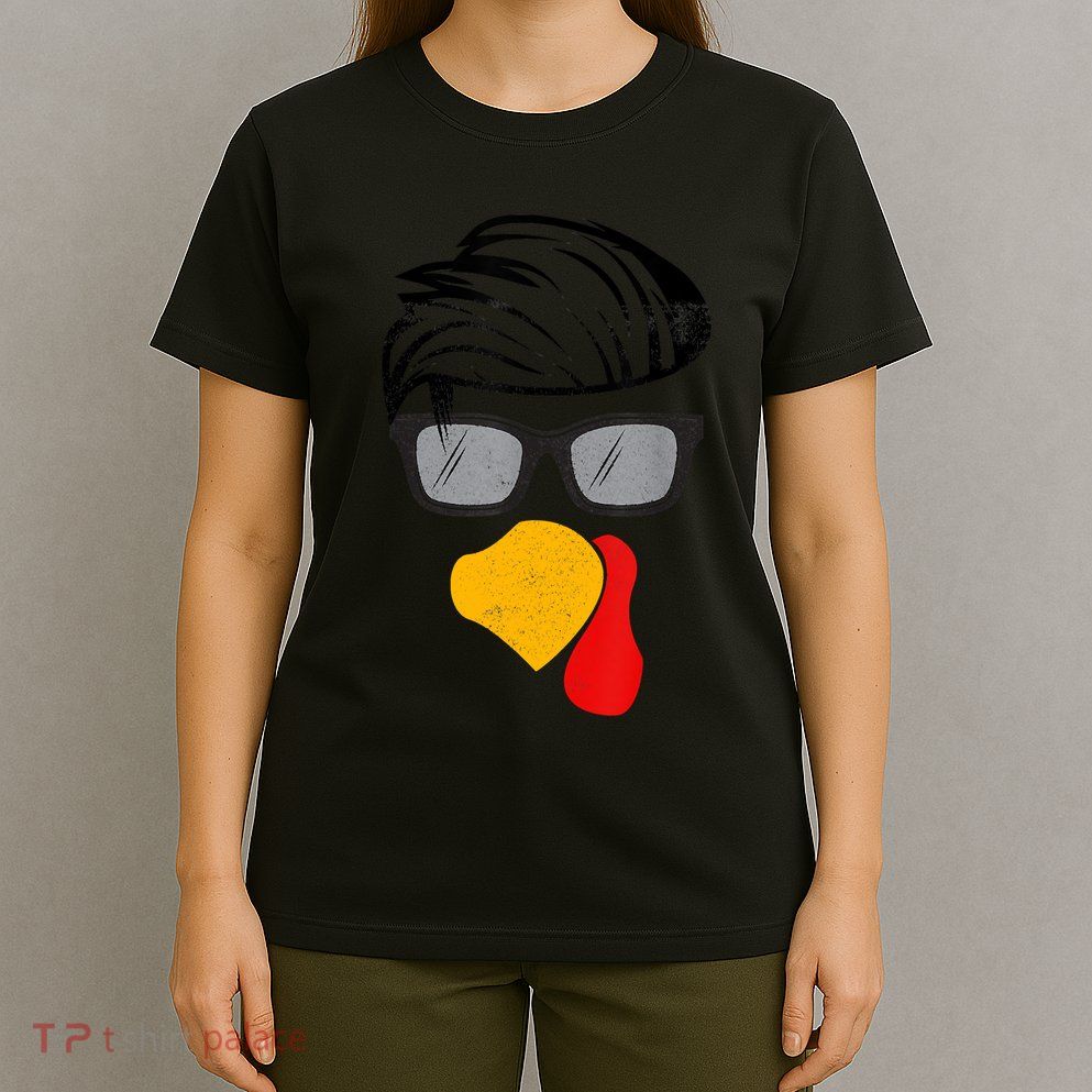 Thanksgiving Funny Handsom Turkey Face, Sunglass For Thanksgiving Party T-Shirt