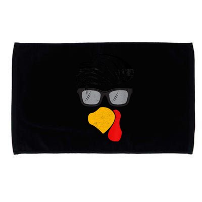 Thanksgiving Funny Handsom Turkey Face, Sunglass For Thanksgiving Party Microfiber Hand Towel