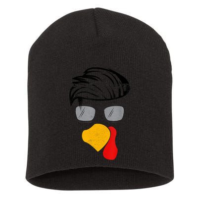 Thanksgiving Funny Handsom Turkey Face, Sunglass For Thanksgiving Party Short Acrylic Beanie