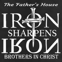 The Father's House Iron Sharpens Iron Brother In Christ Garment-Dyed Heavyweight T-Shirt