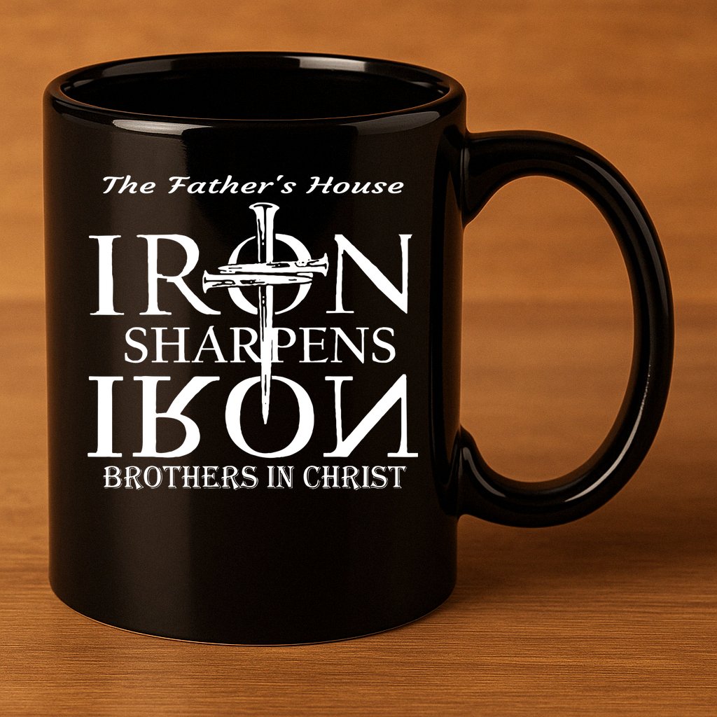 The Father's House Iron Sharpens Iron Brother In Christ 11oz C Handle Ceramic Mug