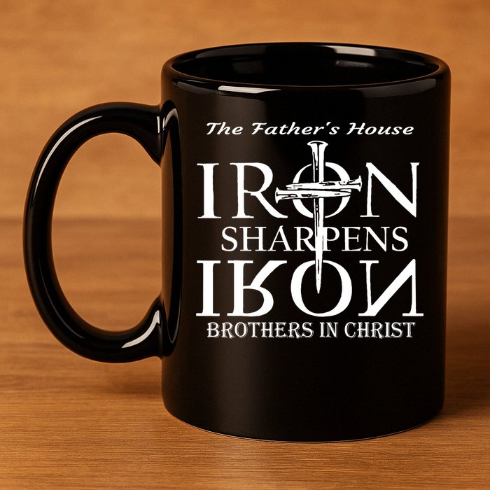 The Father's House Iron Sharpens Iron Brother In Christ 11oz C Handle Ceramic Mug