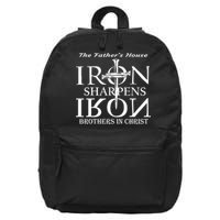 The Father's House Iron Sharpens Iron Brother In Christ 16 in Basic Backpack