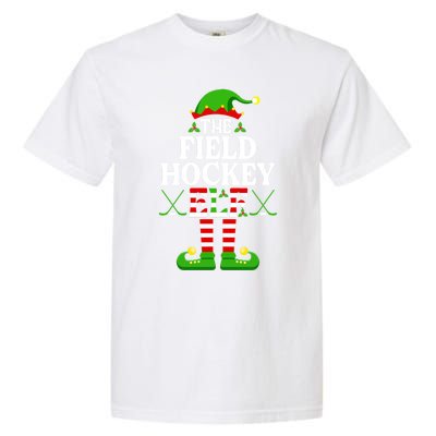 The Field Hockey Elf Cute Gift Funny Christmas Family Matching Great Gift Garment-Dyed Heavyweight T-Shirt