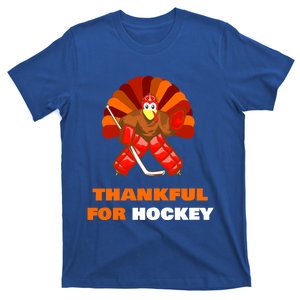 Thankful For Hockey And Turkey Thanksgiving Great Gift T-Shirt