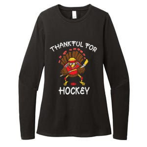 Thankful For Hockey Turkey Sport Love Thanksgiving Hockey Meaningful Gift Womens CVC Long Sleeve Shirt