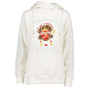 Thankful For Hockey Turkey Sport Love Thanksgiving Hockey Meaningful Gift Womens Funnel Neck Pullover Hood