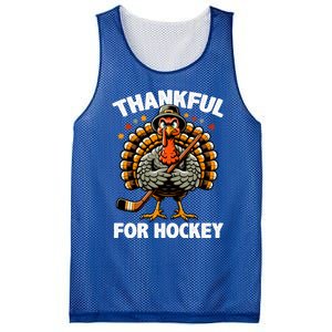 Thankful For Hockey Funny Turkey Thanksgiving Gift Mesh Reversible Basketball Jersey Tank