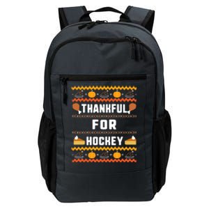 Thankful For Hockey Thanksgiving Ugly Funny Gift Daily Commute Backpack