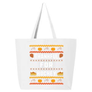 Thankful For Hockey Thanksgiving Ugly Funny Gift 25L Jumbo Tote