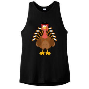 Thankful For Hockey Thanksgiving Funny Turkey Ice Hockey Gift Ladies PosiCharge Tri-Blend Wicking Tank