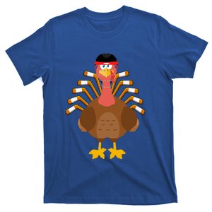 Thankful For Hockey Thanksgiving Funny Turkey Ice Hockey Gift T-Shirt