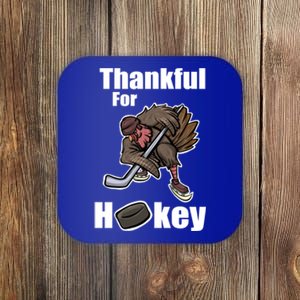 Thankful For Hockey Turkey Thanksgiving Hockey Great Gift Coaster