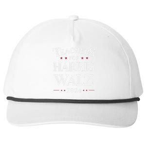 Teachers For Harris Walz 2024 Kamala Tim Waltz Snapback Five-Panel Rope Hat