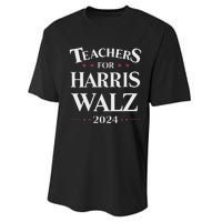 Teachers For Harris Walz 2024 Kamala Tim Waltz Performance Sprint T-Shirt