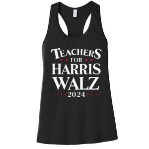 Teachers For Harris Walz 2024 Kamala Tim Waltz Women's Racerback Tank