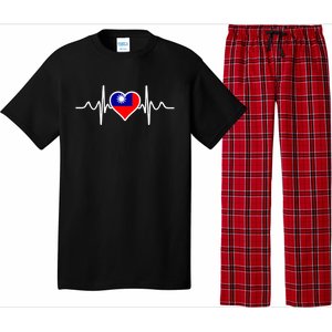 Taiwan Flag Heart Taiwan Funny Gift Love Taiwan Meaningful Gift Pajama Set