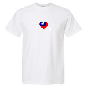 Taiwan Flag Heart Taiwan Funny Gift Love Taiwan Meaningful Gift Garment-Dyed Heavyweight T-Shirt