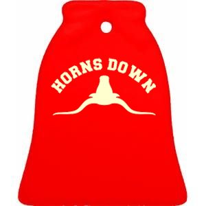 Tuck Fexas Horns Down Texas Ceramic Bell Ornament