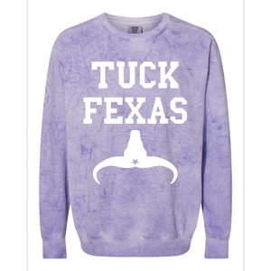 Tuck Fexas Horns Down Texas Colorblast Crewneck Sweatshirt