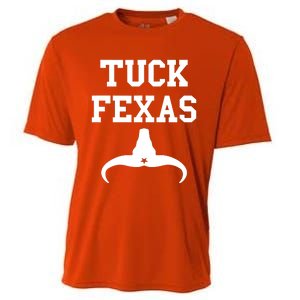 Tuck Fexas Horns Down Texas Cooling Performance Crew T-Shirt