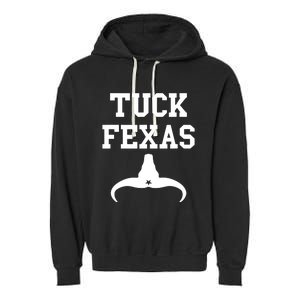 Tuck Fexas Horns Down Texas Garment-Dyed Fleece Hoodie