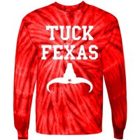 Tuck Fexas Horns Down Texas Tie-Dye Long Sleeve Shirt