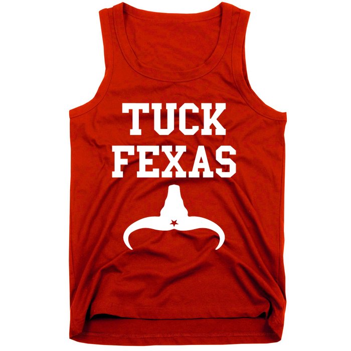 Tuck Fexas Horns Down Texas Tank Top