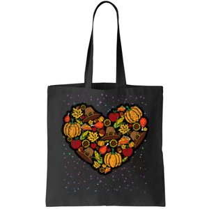 Thanksgiving Food Heart Fall Autumn Tote Bag