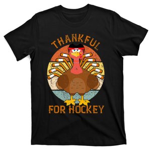 thankful for hockey thanksgiving Funny Turkey Ice Hockey T-Shirt