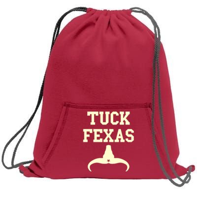 Tuck Fexas Horns Down Texas Sweatshirt Cinch Pack Bag