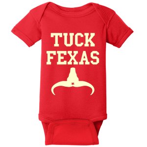 Tuck Fexas Horns Down Texas Baby Bodysuit