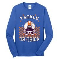 Tackle Football Halloween Spooky Sports Tall Long Sleeve T-Shirt