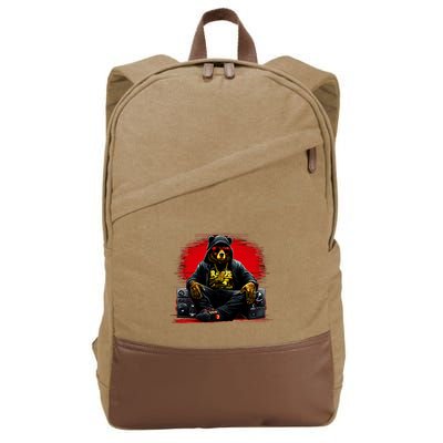 Teddy Fashion Hip Hop Bear Music Trap Rap Cotton Canvas Backpack