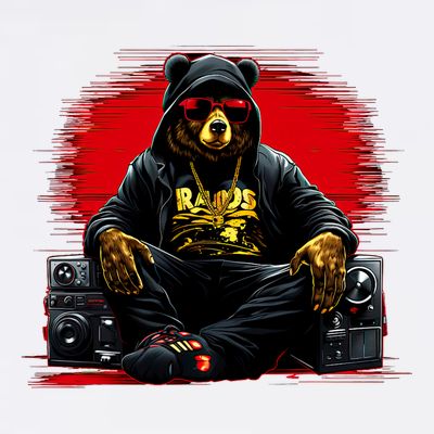 Teddy Fashion Hip Hop Bear Music Trap Rap T-Shirt